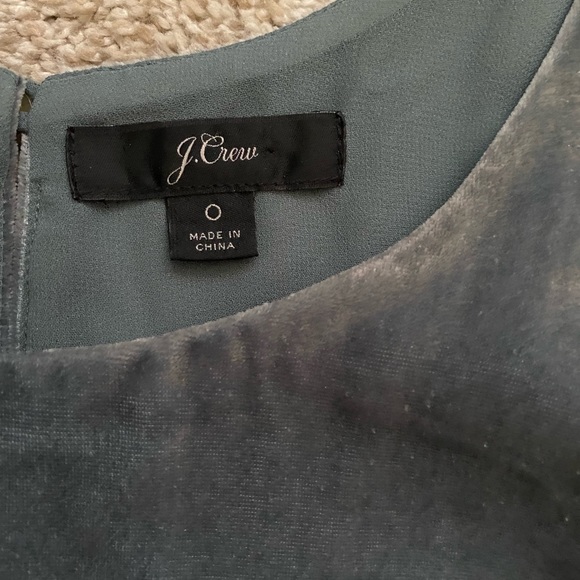 J Crew Sz XS Gray Velvet Top and Skirt 2-Piece Set - Picture 3 of 6